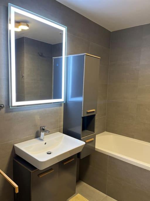 Apartman Holesovice,Balkon,Garaz Prag Exteriör bild